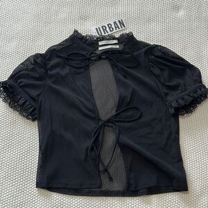 Cutest Black Mesh Urban Top